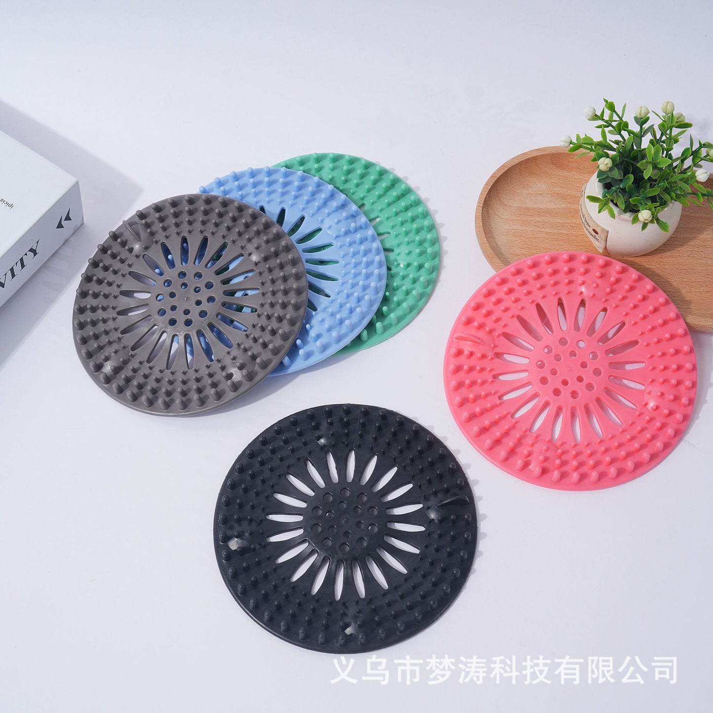 Silicone Suction Cup Hair Floor Drain Cover Kitchen Bathroom Sewer Barrier Hair Filter Wash Basin Anti-blocking