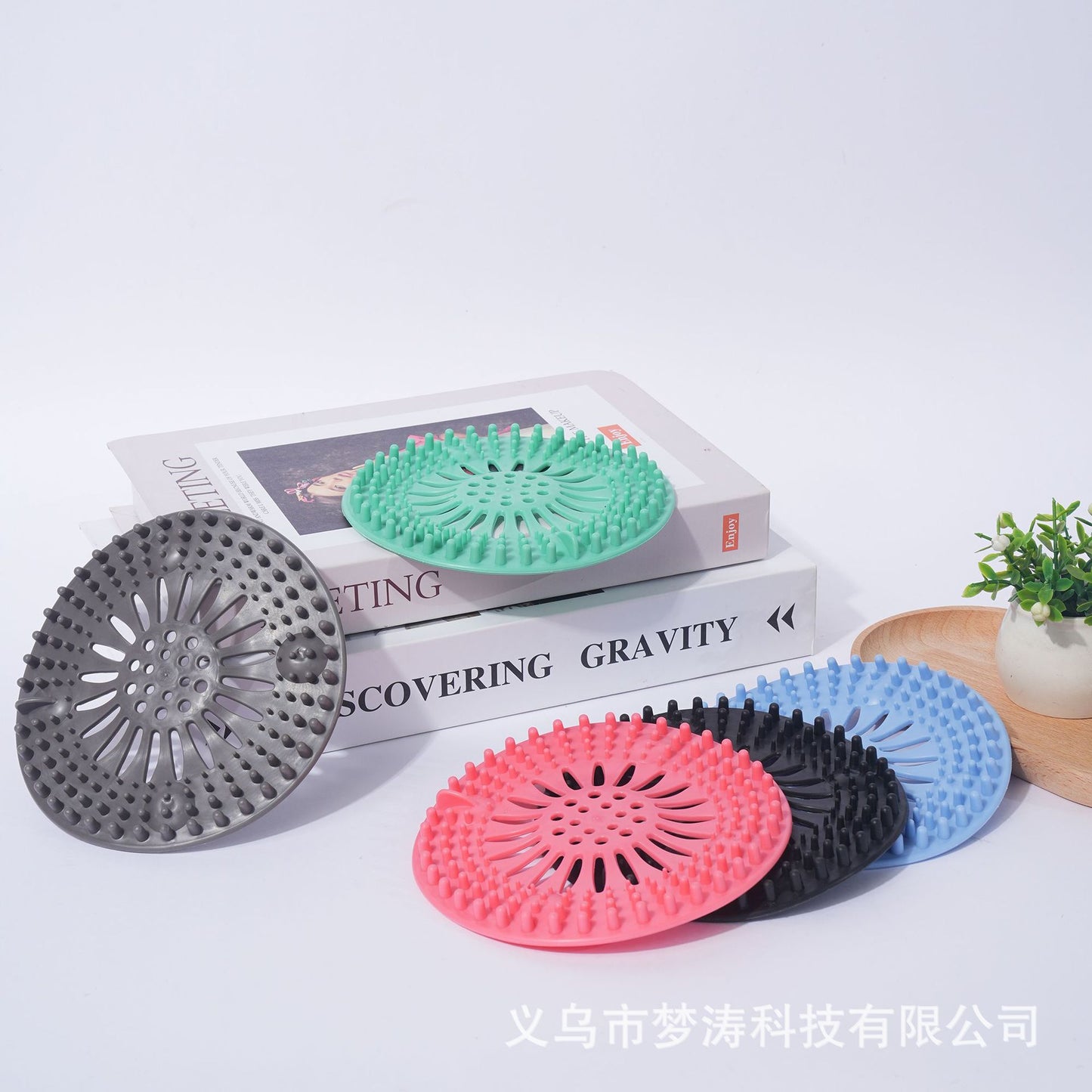 Silicone Suction Cup Hair Floor Drain Cover Kitchen Bathroom Sewer Barrier Hair Filter Wash Basin Anti-blocking